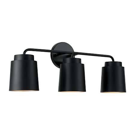 Capital Lighting Pratt 3 Light 25" Wide Vanity Light Matte Black