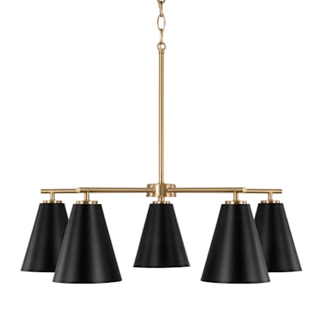 Capital Lighting Charlie 5 Light 28" Wide Chandelier Matte Brass / Black