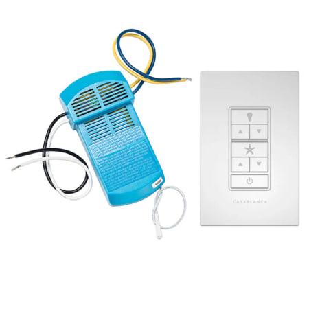 Casablanca 4 Speed Wall Mount Control with Receiver White