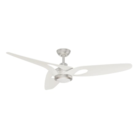 Casablanca Inez 60" 3 Blade Indoor / Outdoor LED Ceiling Fan Brushed Nickel / Fresh White