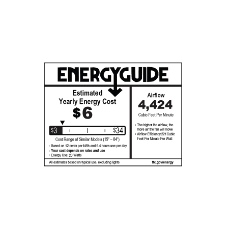 Casablanca-Aya 54 LED-Energy Guide