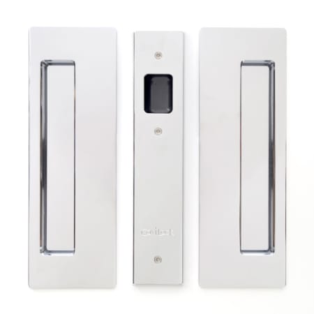 Cavilock Non-Latching Passage Pocket Door Pull for 1-3/8 Inch Door Thickness Bright Chrome