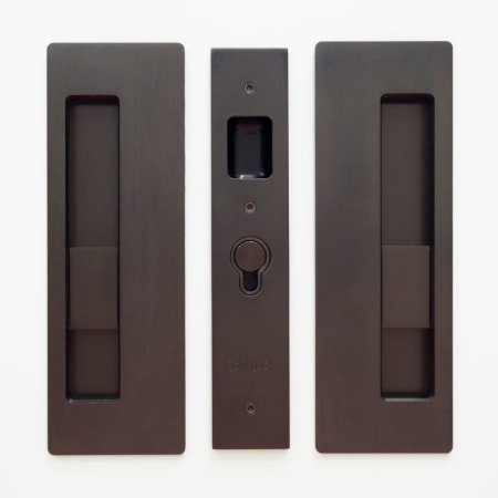 Cavilock Magnetic Latching Privacy Pocket Door Pull for 1-3/8 Inch Door Thickness- Dual Privacy Oil Rubbed Bronze