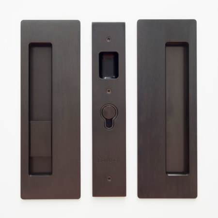Cavilock Magnetic Privacy Pocket Door Pull Set with LH Snib / RH Passage for 1-3/8 Inch Thick Doors Oil Rubbed Bronze