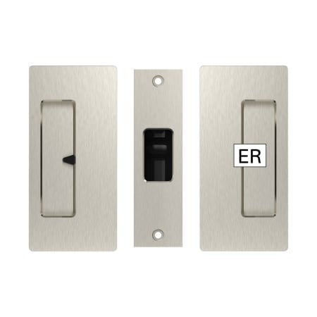 Cavilock CL200 Magnetic Privacy Pocket Door Set with Snib and Emergency Release for 1-3/8 Inch Door Thickness Satin Nickel