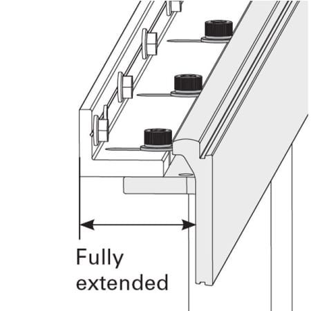 Cavity Sliders-TSBS3660W-TSBS001-Fully Extended Track