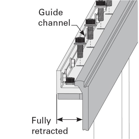 Cavity Sliders-TSBS3660W-TSBS001-Fully Retracted Track