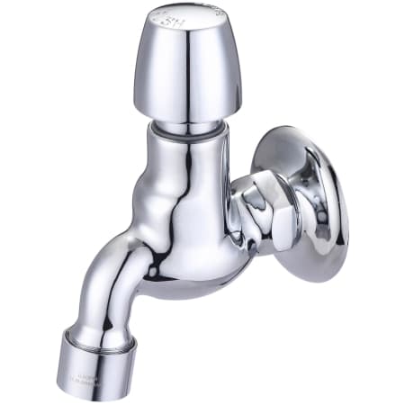 Central Brass 0.5 GPM Wall Mounted Single Plain Handle Slow Close Faucet with 0 - 30 Second Metering Cartridge Chrome