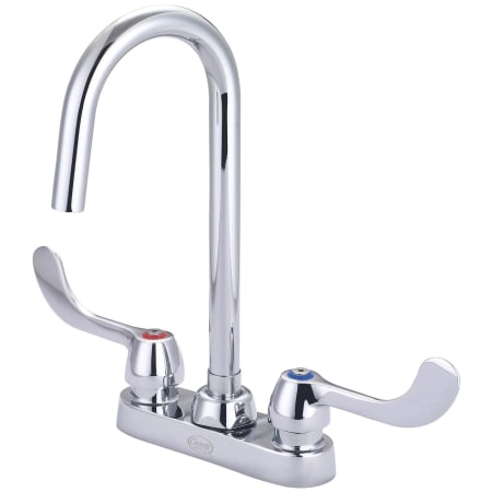 Central Brass 1.2 GPM Deck Mounted Double Handle Cast Brass Bar / Laundry Faucet with 4-1/8" Reach Gooseneck Spout Chrome