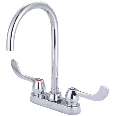 Central Brass 1.2 GPM Deck Mounted Double Handle Cast Brass Bar / Laundry Faucet with 5-1/2" Reach Gooseneck Spout Chrome