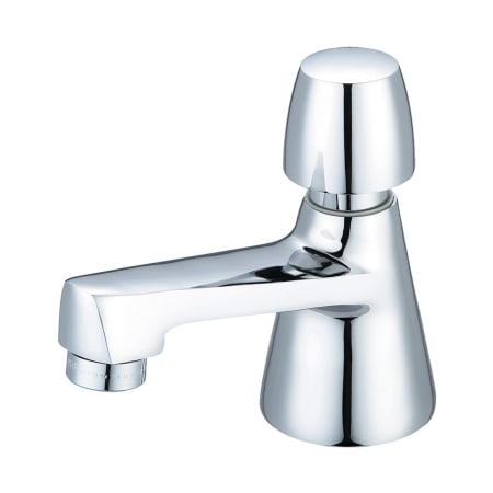 Central Brass 0.5 GPM Vandal Resistant Single Handle Slow-Close Deck Mounted Bathroom Faucet Polished Chrome