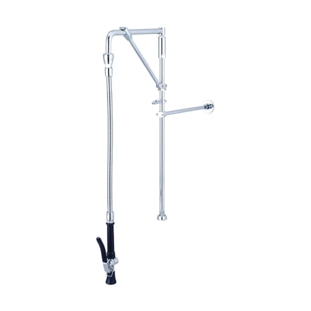 Central Brass Wall Mounted Pre-Rinse Assembly with Overhead Swivel and High Arm Polished Chrome