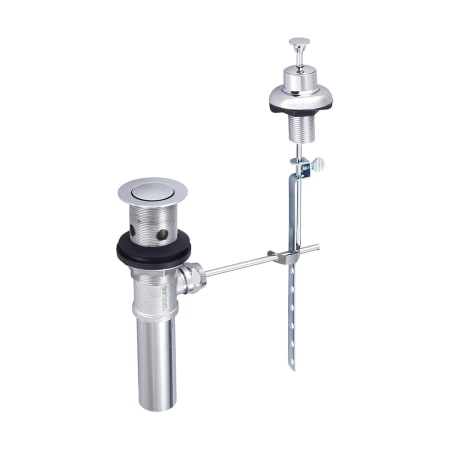 Central Brass Brass Pop-Up Drain Assembly with Guide Polished Chrome