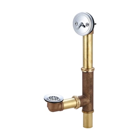 Central Brass Multi-Tub Trip Lever Bath Drain with Cast Brass Nuts (3008-X) Polished Chrome