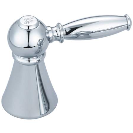 Central Brass Lever Handle - Hot Polished Chrome