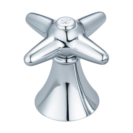 Central Brass Cross Handle - Hot Polished Chrome