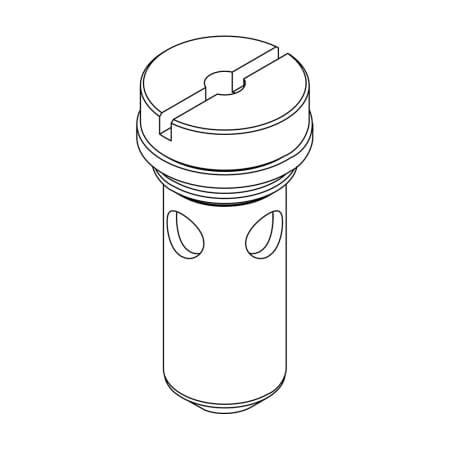 Central Brass Cylinder Sub-Unit with Gasket Polished Chrome