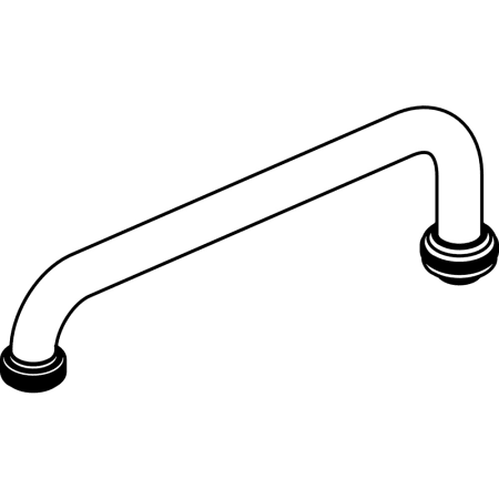 Central Brass 10" Swivel Tube Spout with Hose End Polished Chrome