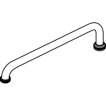 Central Brass 14" Swivel Tube Spout with Hose End Polished Chrome