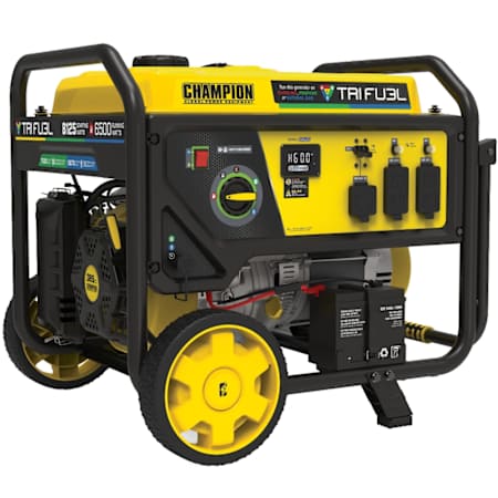 Champion 6,500-Watt (120 / 240V) Electric Button / Recoil Start Tri-Fuel Portable Generator with CO Shield (49-State) N/A
