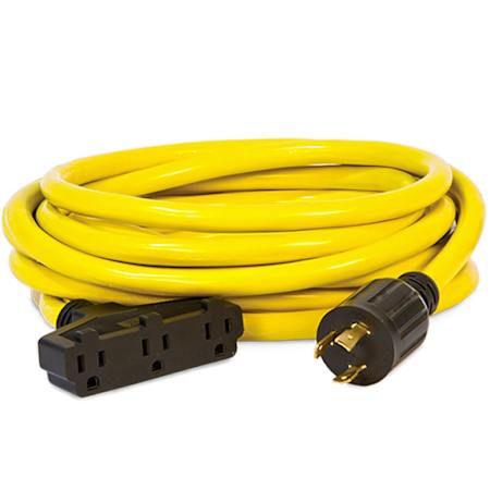 Champion 30-Amp (3-Prong) 25-Foot with (3) 20-Amp Outlets Convenience Cord N/A