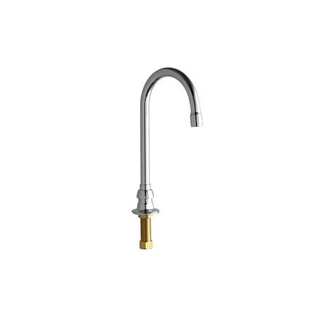 Chicago Faucets Deck Mounted High Arch Utility / Service Spout Fitting - Less Handles and Valve Chrome