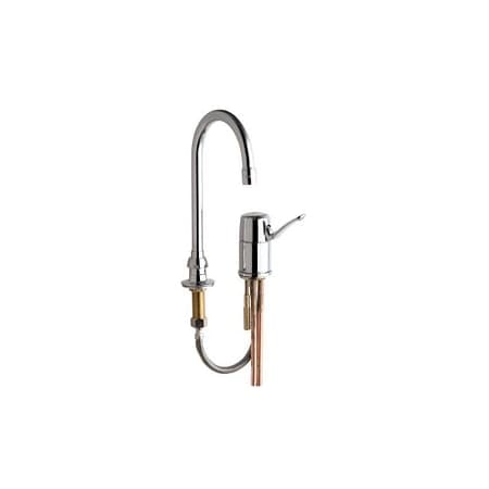 Chicago Faucets Commercial Grade High Arch Kitchen Faucet with Detached Lever Handle Chrome