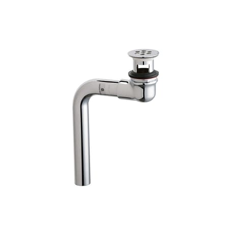 Chicago Faucets Non-Removable Offset Grid Strainer Waste with Integral Spud with Tailpiece Chrome