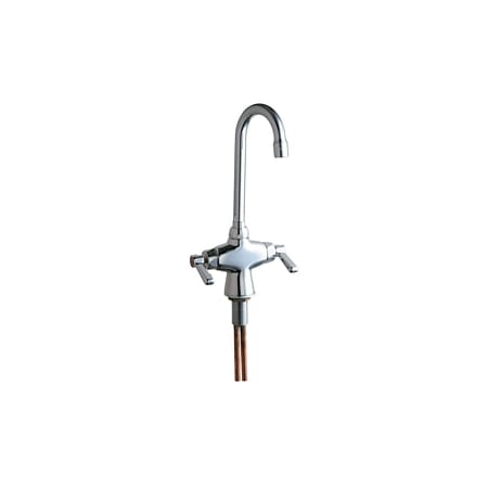 Chicago Faucets Commercial Grade Single Hole Laundry / Service Faucet with Lever Handles Chrome