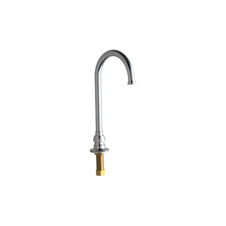 Chicago Faucets Deck Mounted High Arch Utility / Service Spout Fitting - Less Handles and Valve Chrome