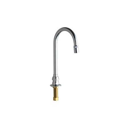 Chicago Faucets Deck Mounted High Arch Utility / Service Spout Fitting - Less Handles and Valve Chrome