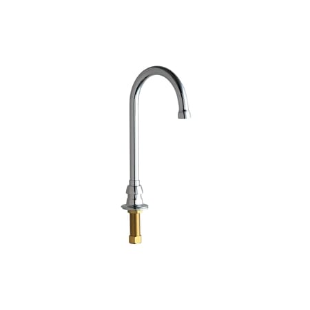 Chicago Faucets Deck Mounted High Arch Utility / Service Spout Fitting - Less Handles and Valve Chrome