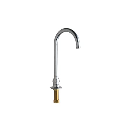 Chicago Faucets Deck Mounted High Arch Utility / Service Spout Fitting - Less Handles and Valve Chrome