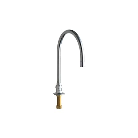 Chicago Faucets Deck Mounted High Arch Utility / Service Spout Fitting - Less Handles and Valve Chrome
