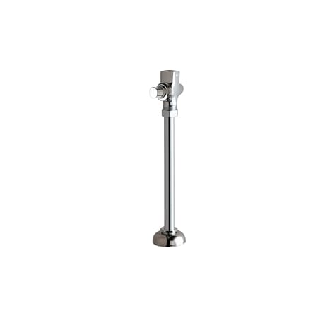 Chicago Faucets Angle Urinal Valve with Push Button Handle and Escutcheon Assembly Chrome