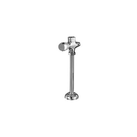 Chicago Faucets Straight Urinal Valve with Push Button and Escutcheon Deck Assembly Chrome