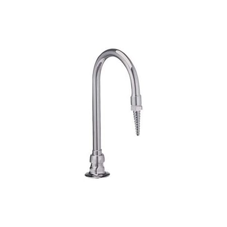 Chicago Faucets Deck Mounted Laboratory Spout with Flange and Rigid/Swing Gooseneck Spout Chrome
