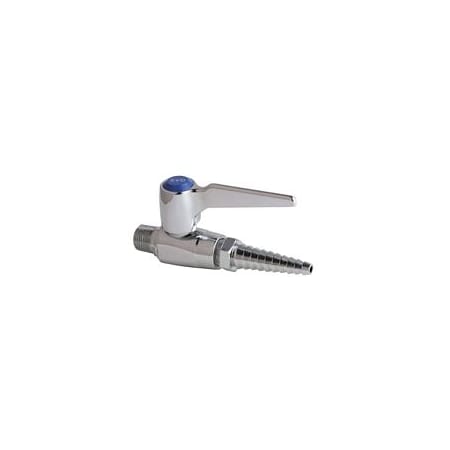 Chicago Faucets Gas Ball Valve with 3/8" NPT Male Thread Inlet and Metal Lever Handle with Index Button Chrome