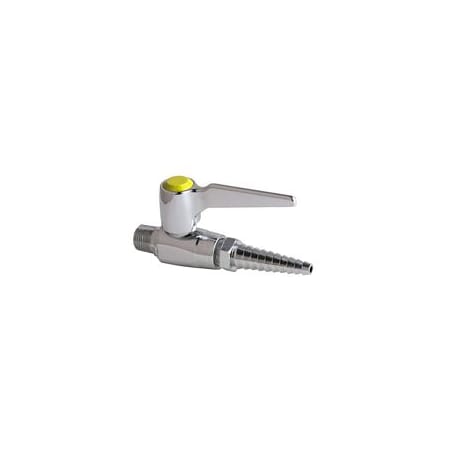 Chicago Faucets Gas Ball Valve with 3/8" NPT Male Thread Inlet and Metal Lever Handle with Vacuum Index Button Chrome