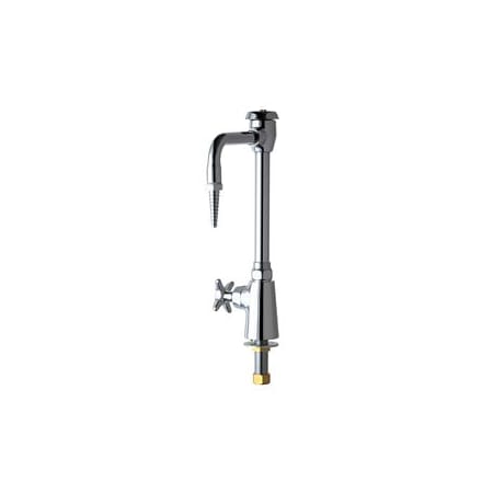 Chicago Faucets Single Hole Lab Faucet with Cross Handle and High Arch Vacuum Breaker Spout Chrome