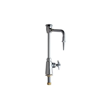 Chicago Faucets Single Hole Lab Faucet with Cross Handle and High Arch Vacuum Breaker Spout Chrome