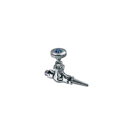 Chicago Faucets Water Valve Less Index with Serrated Hose Nozzle and Metal Cross Handle Chrome