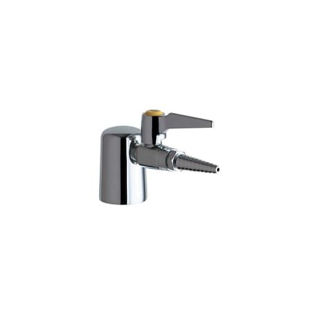 Chicago Faucets Turret with Single Ball Valve, Removable Serrated Hose Nozzle and Metal Lever Handle Chrome