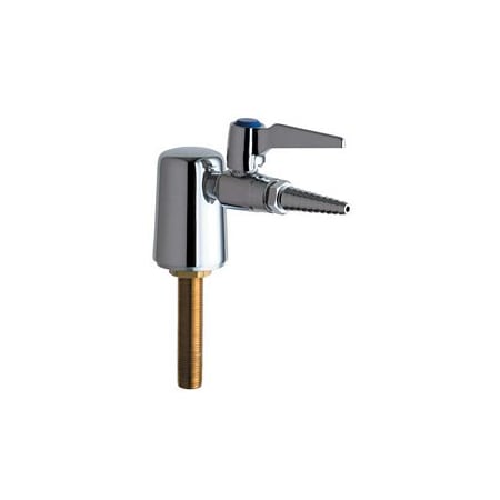 Chicago Faucets Turret with Single Ball Valve, Removable Serrated Hose Nozzle and Metal Lever Handle Chrome