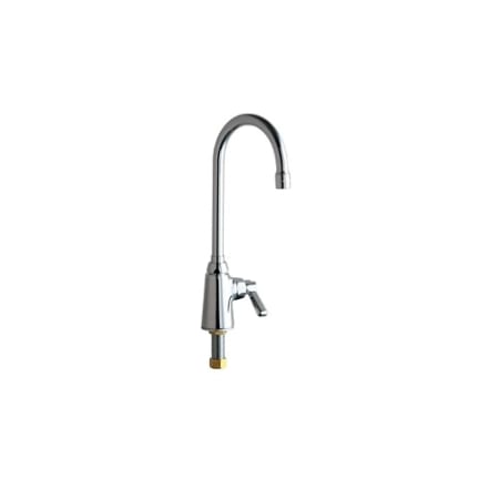 Chicago Faucets Commercial Grade Single Hole Kitchen Faucet with Lever Handle Chrome