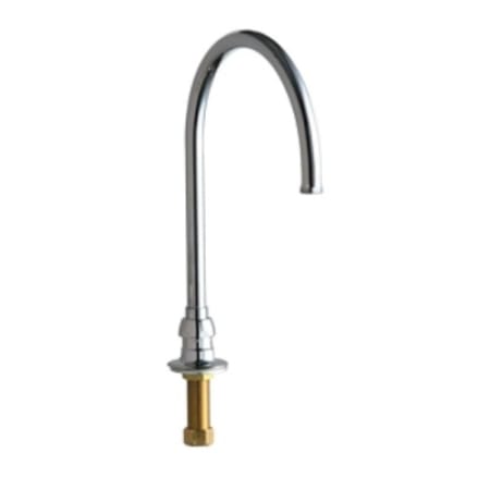 Chicago Faucets Deck Mounted High Arch Utility / Service Spout Fitting - Less Handles and Valve Chrome