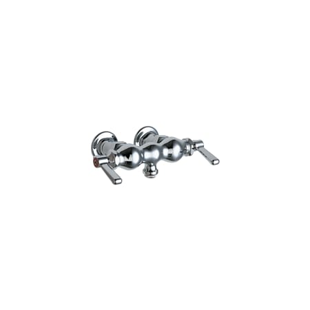 Chicago Faucets Wall Mounted Utility / Service Faucet with Lever Handles - Commercial Grade Chrome