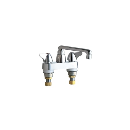 Chicago Faucets Commercial Grade Laundry Faucet with Lever Handles - 4" Faucet Centers Chrome