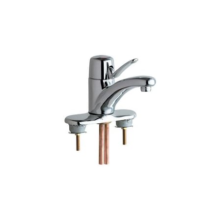 Chicago Faucets Centerset Bathroom Faucet with 4" Faucet Centers and Lever Handle Chrome