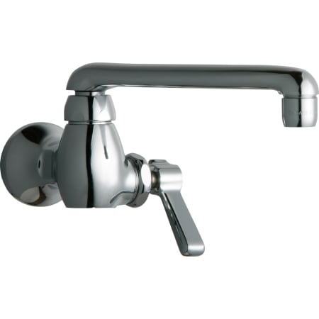 Chicago Faucets Wall Mounted Utility Faucet with Lever Handle and 6" Full-Flow Swing Spout Chrome